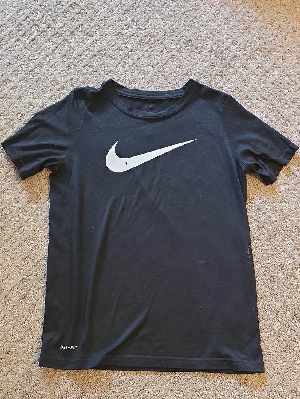 Nike Black Dri Fit Tee Boys M